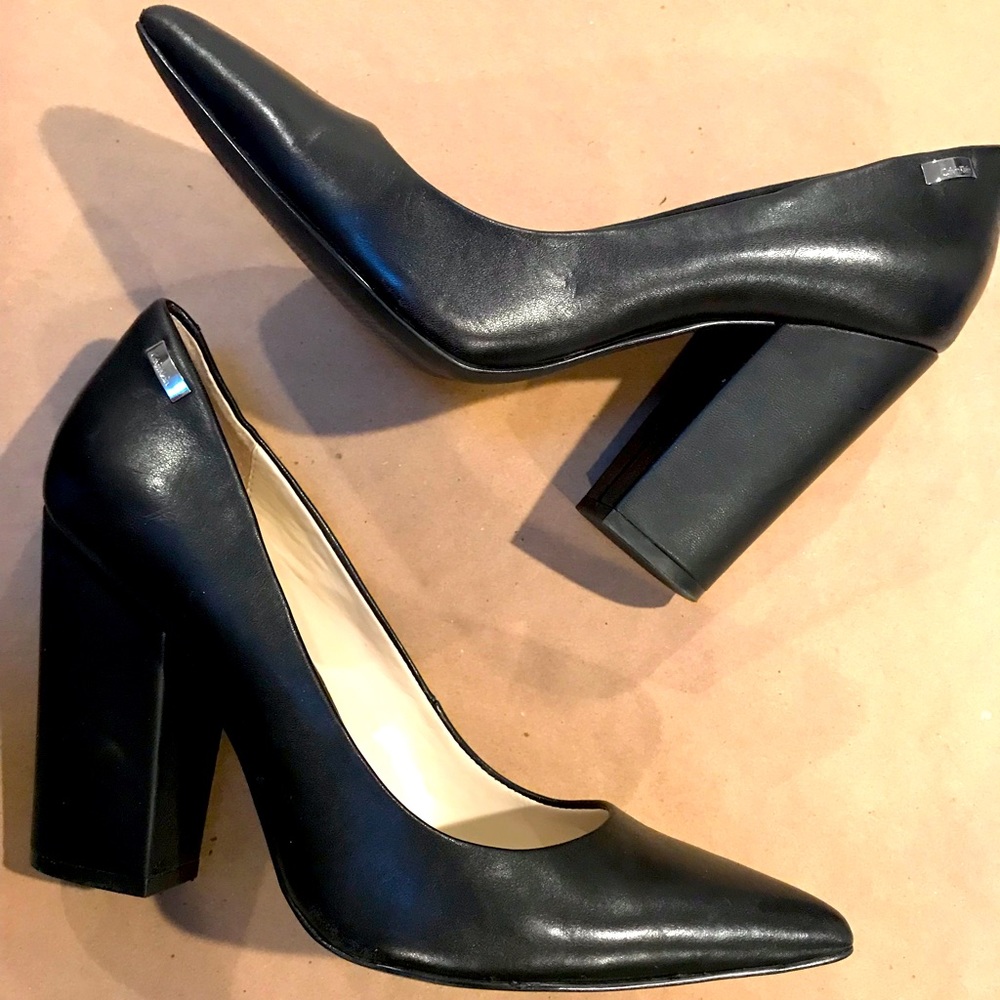 Calvin Klein Black Chunky Heels - Super Comfortable